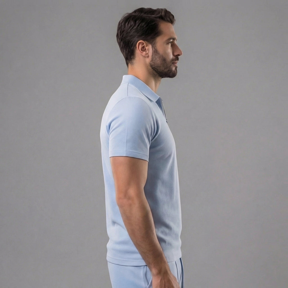 Men's polo shirt and shorts set | casual cotton ensemble