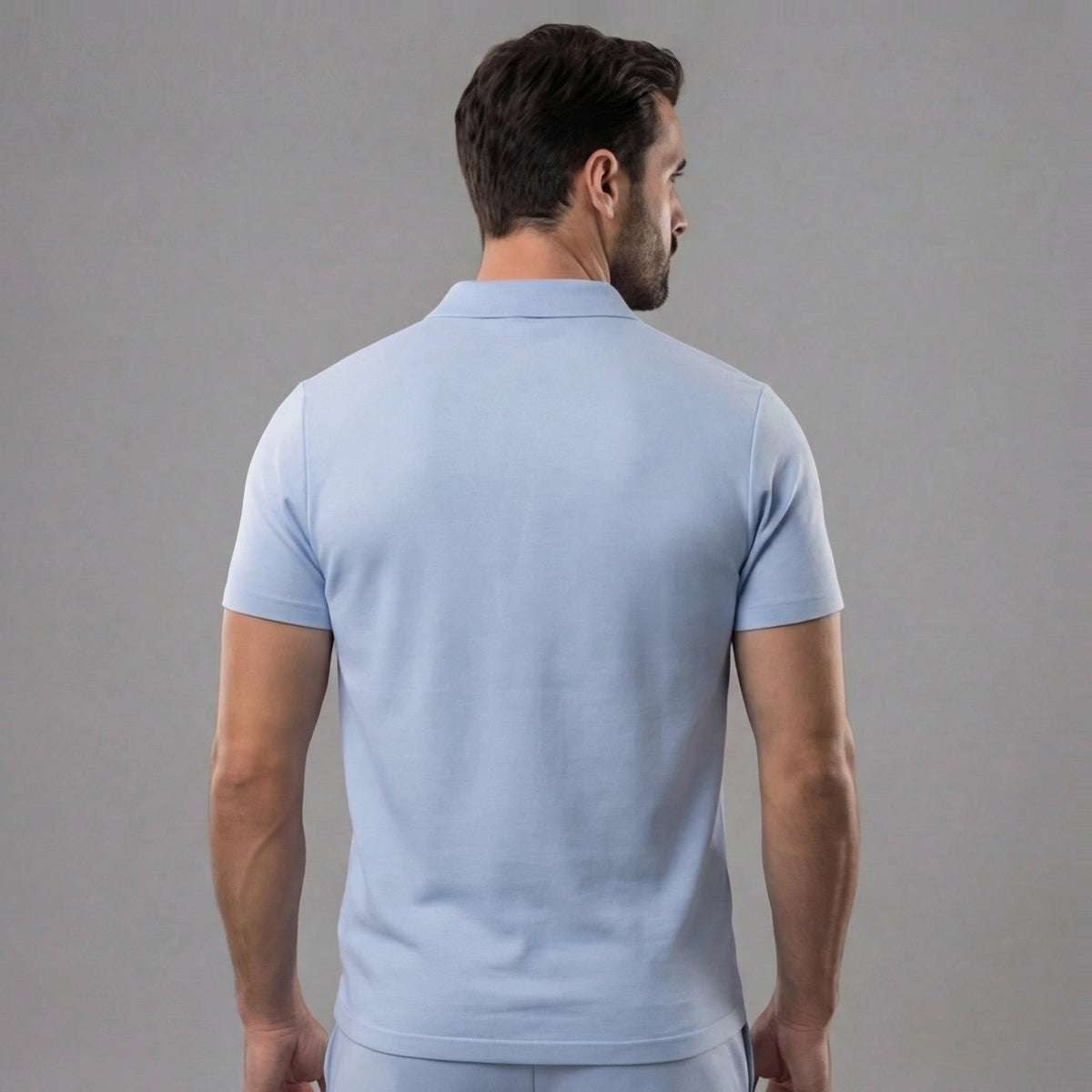 Men's polo shirt and shorts set | casual cotton ensemble