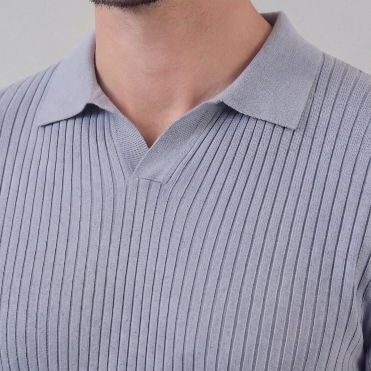Men's knit polo shirt | cotton blend tailored fit