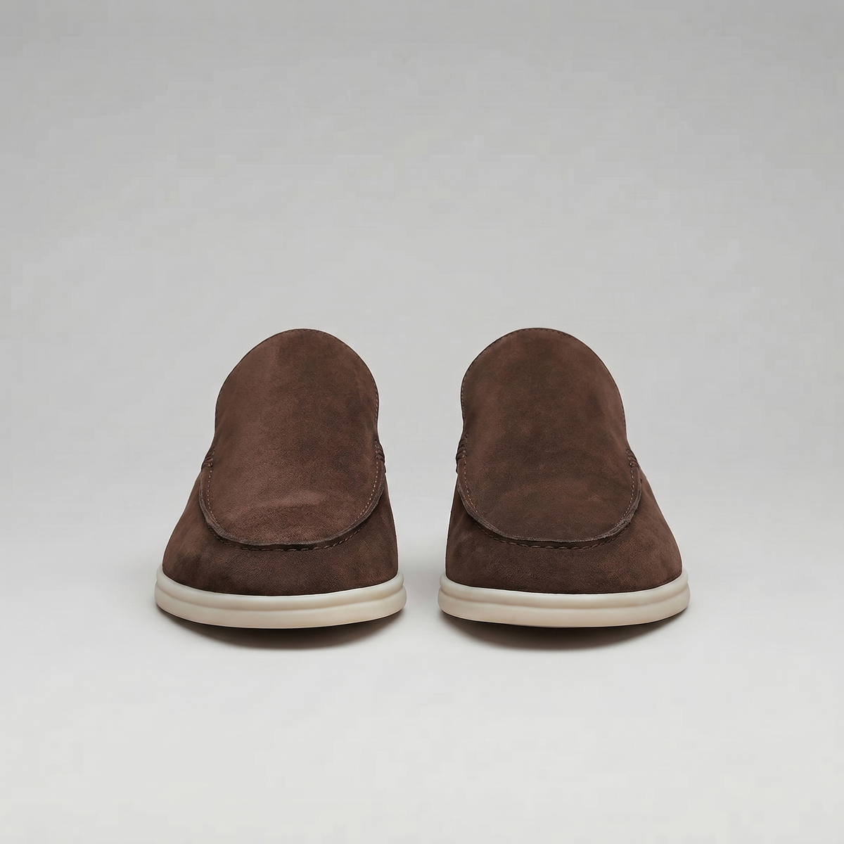 Men's suede backless mules | loafer style slip-ons