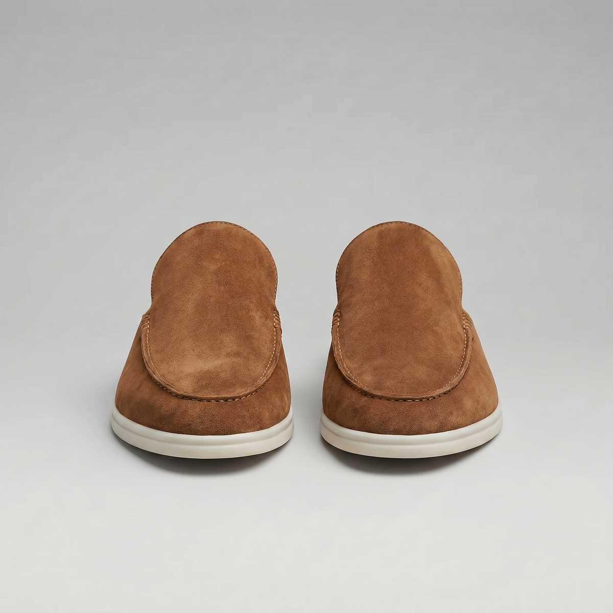 Men's suede backless mules | loafer style slip-ons