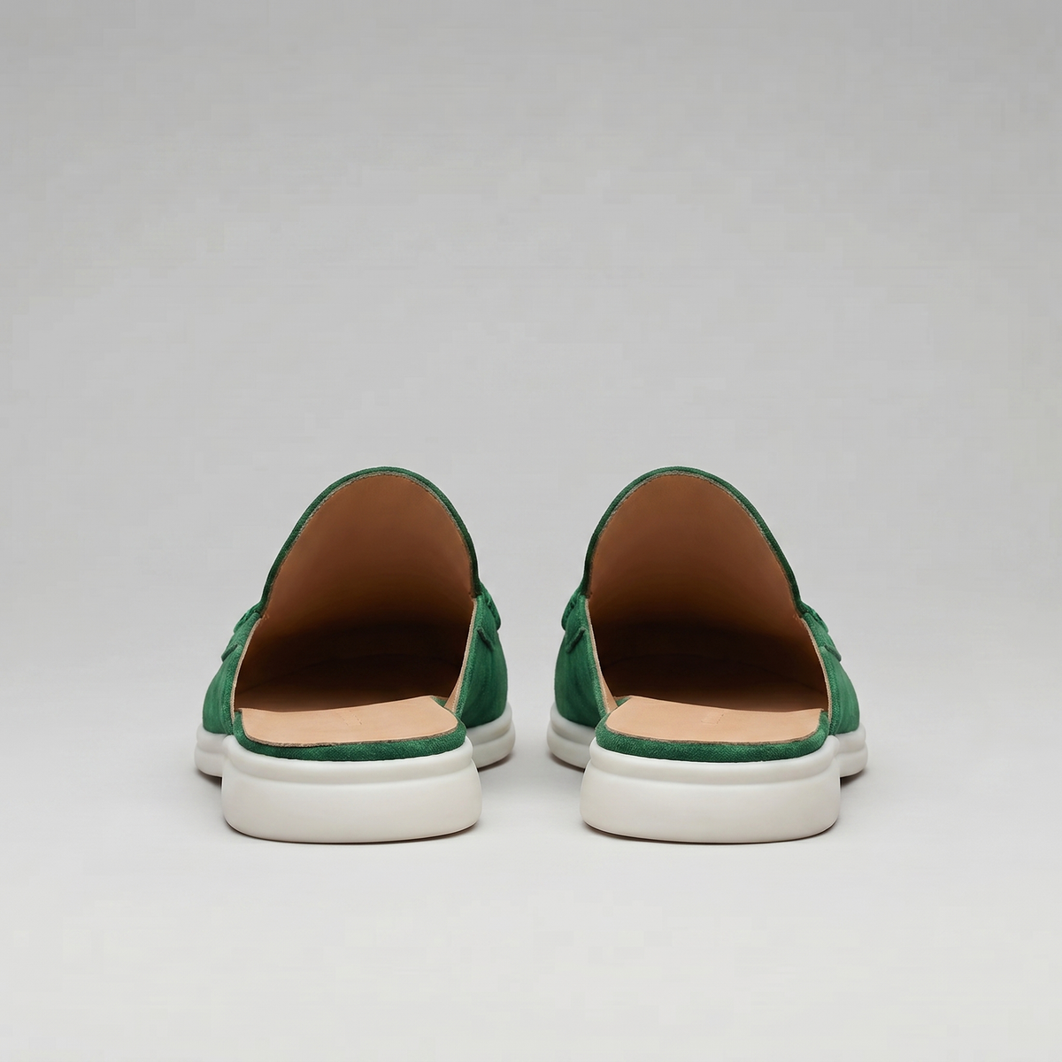 Men's suede backless mules | loafer style slip-ons