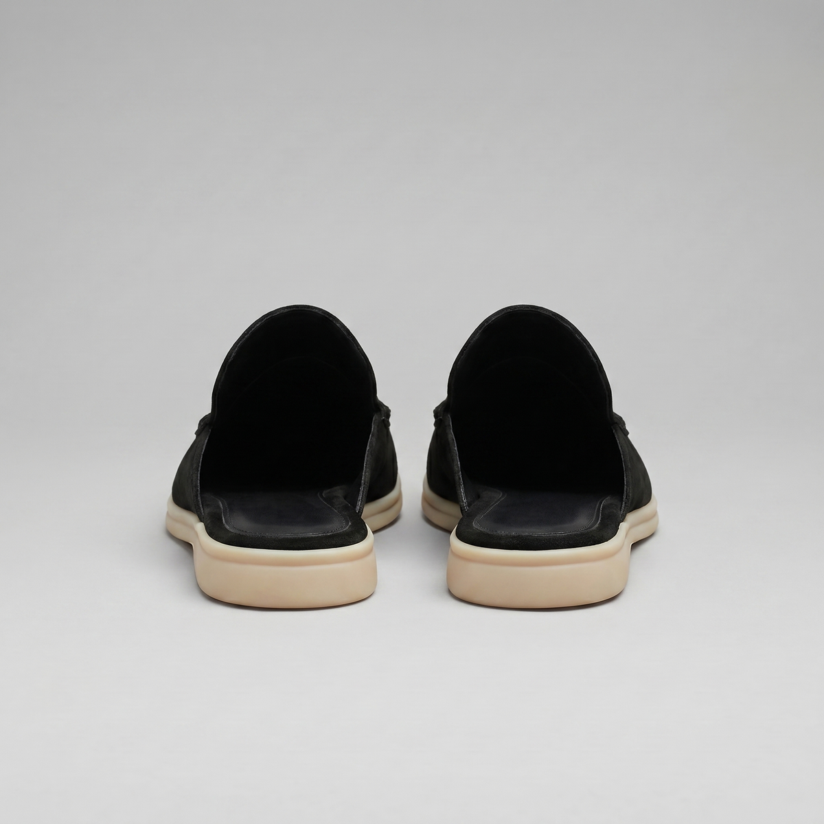 Men's suede backless mules | loafer style slip-ons