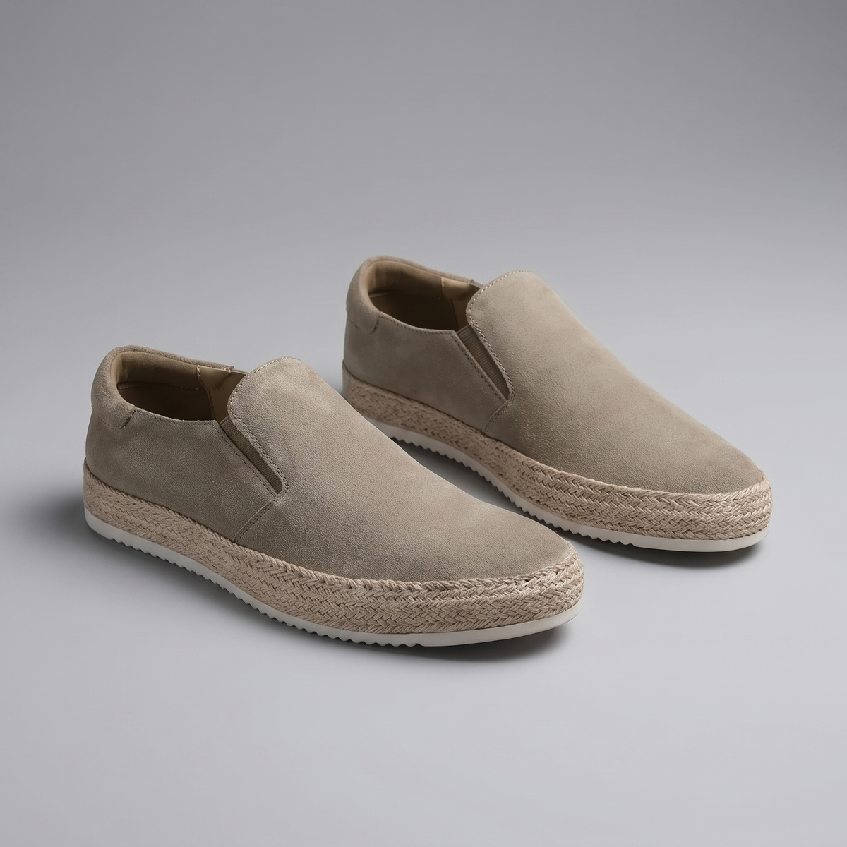 Men's suede slip-on loafers | refined beach footwear