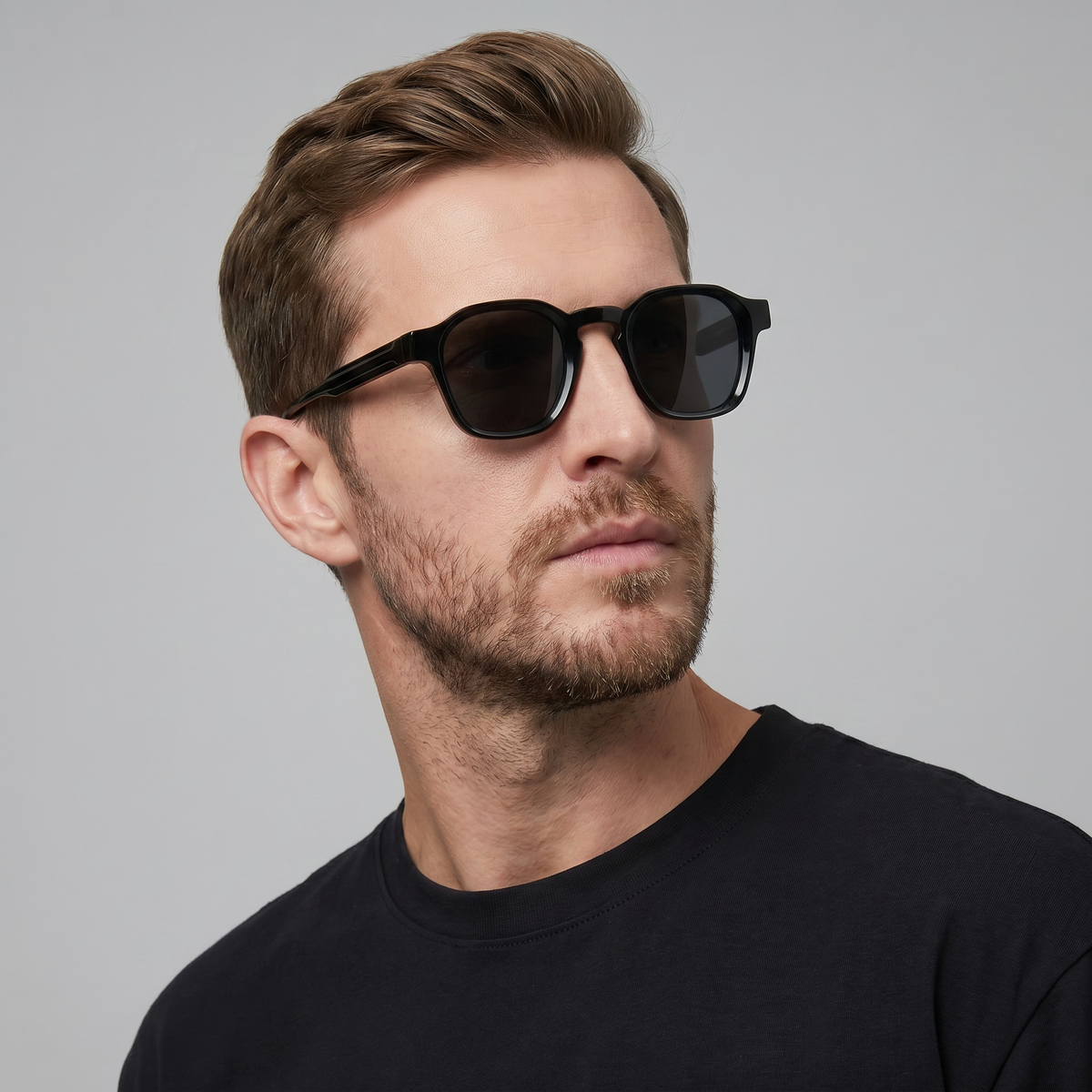 Men's vintage square sunglasses | dark lenses for daily use