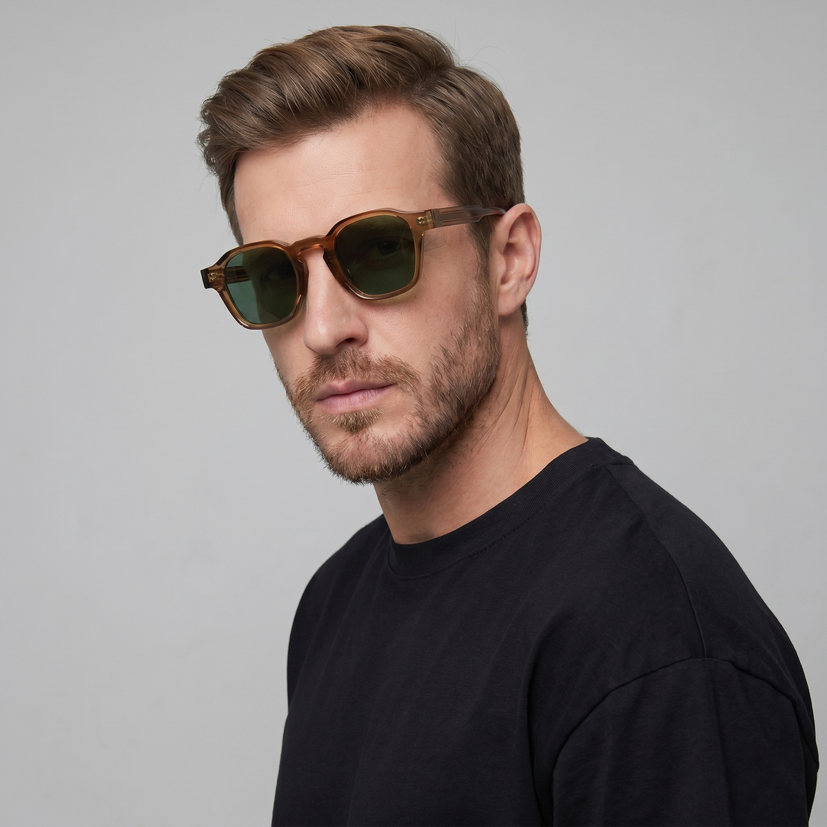Men's vintage square sunglasses | dark lenses for daily use