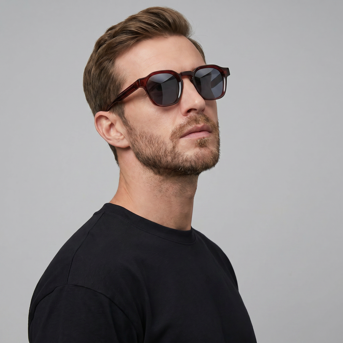 Men's vintage square sunglasses | dark lenses for daily use