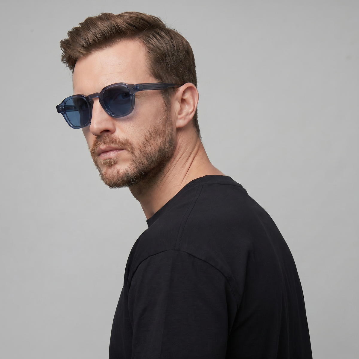 Men's vintage square sunglasses | dark lenses for daily use