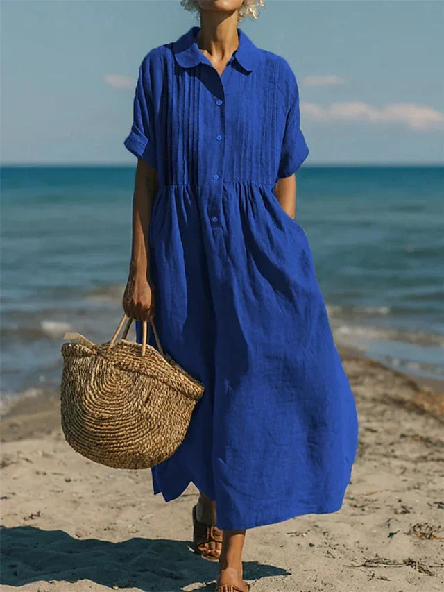 Women's Midi Shirt Dress Casual