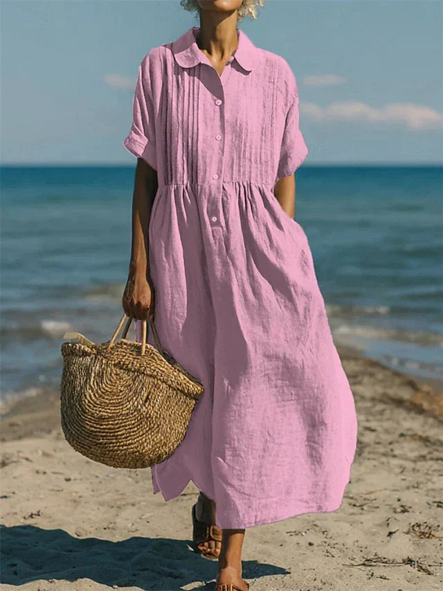 Women's Midi Shirt Dress Casual