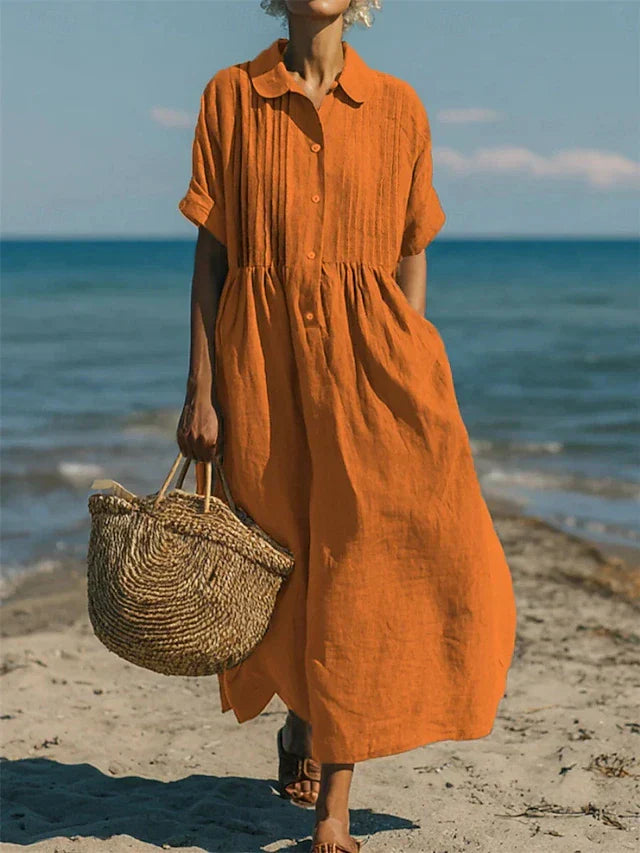 Women's Midi Shirt Dress Casual