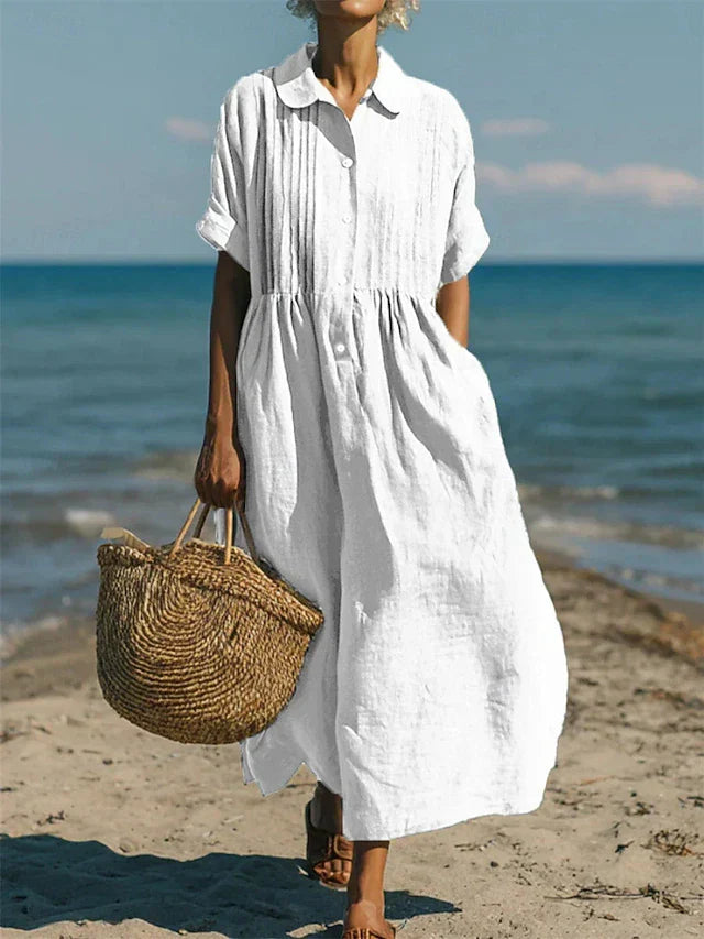 Women's Midi Shirt Dress Casual
