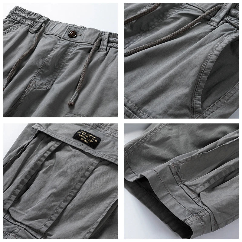 Men's cargo shorts - durable cotton with multi-pockets - casual