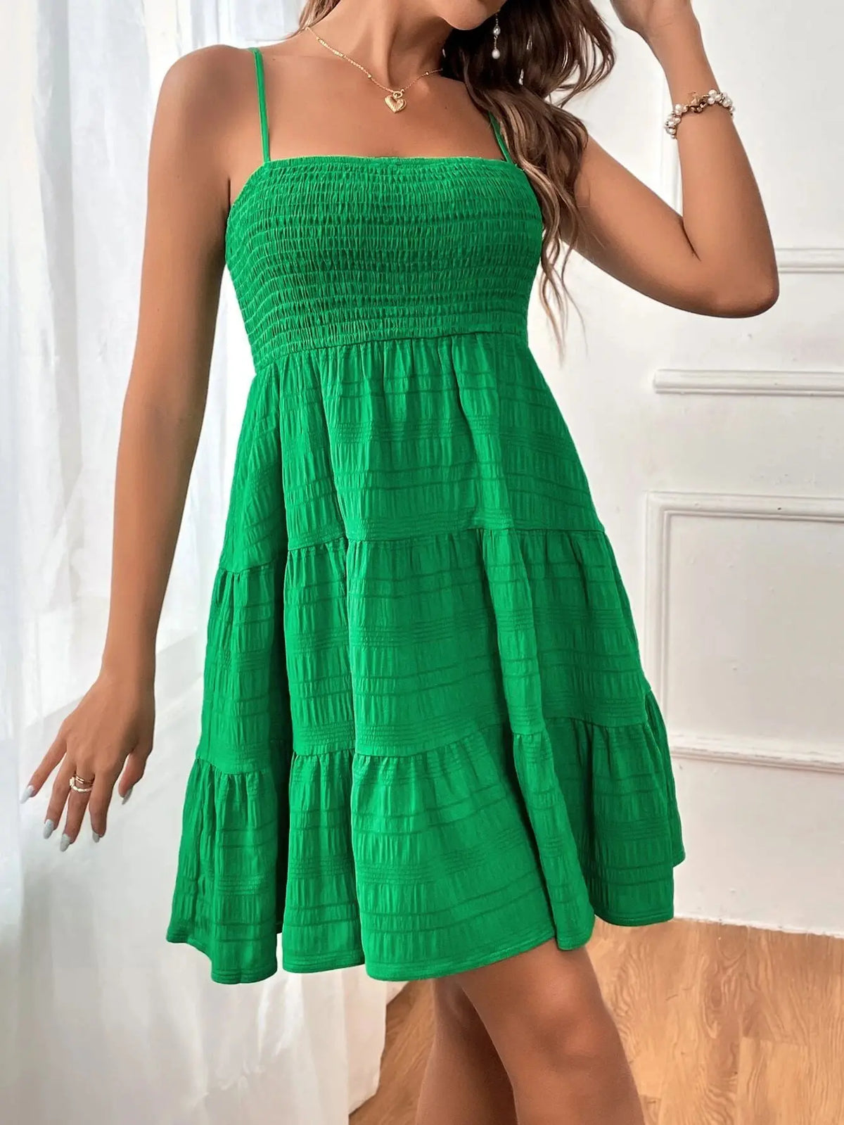 Sleeveless Smocked Mini Dress