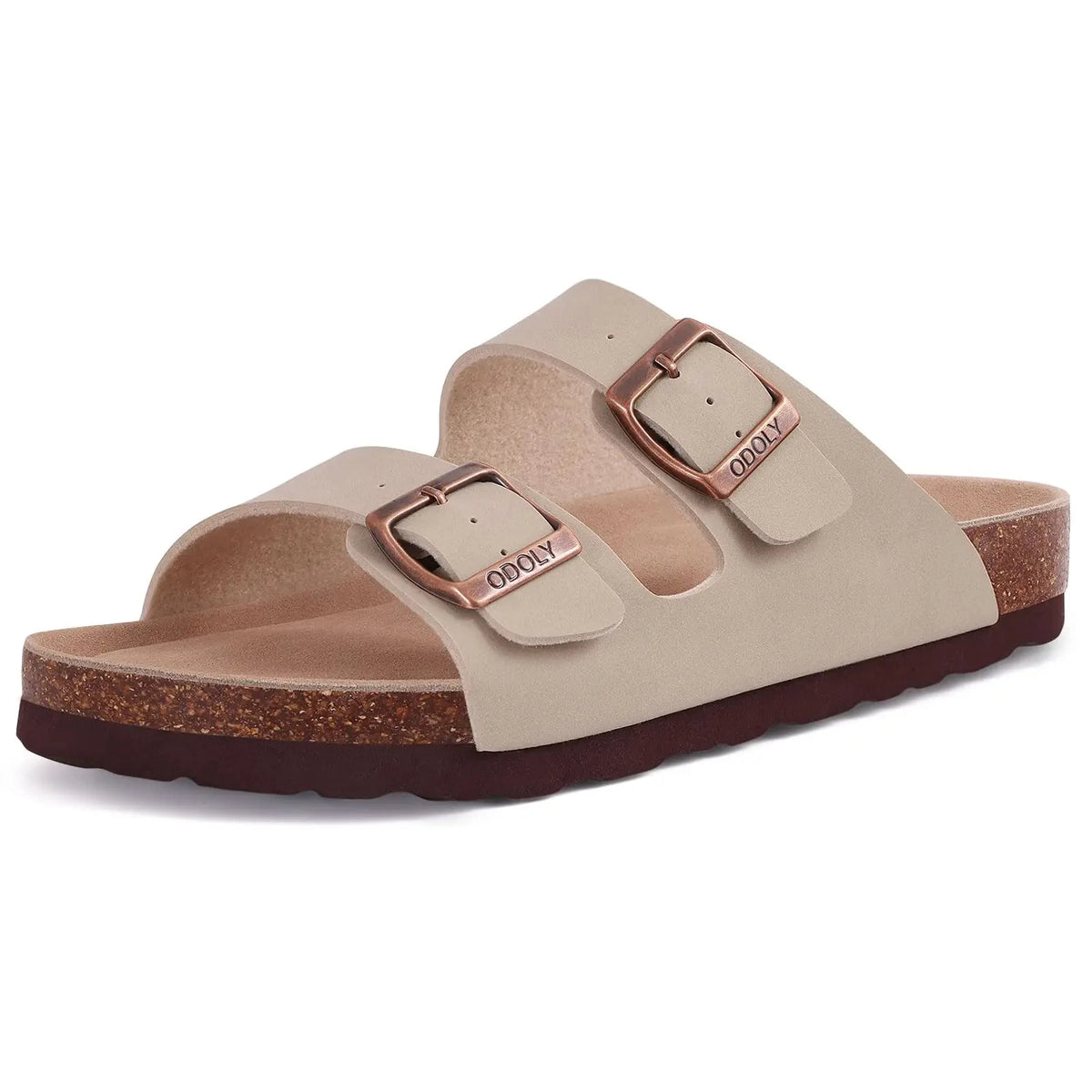 Suede Cork Flat Sandals