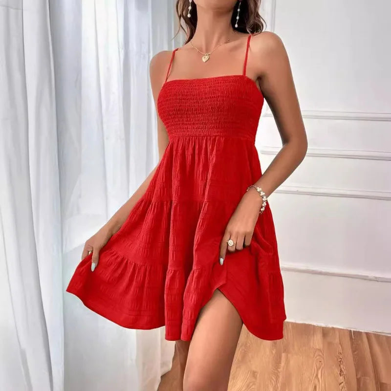 Sleeveless Smocked Mini Dress