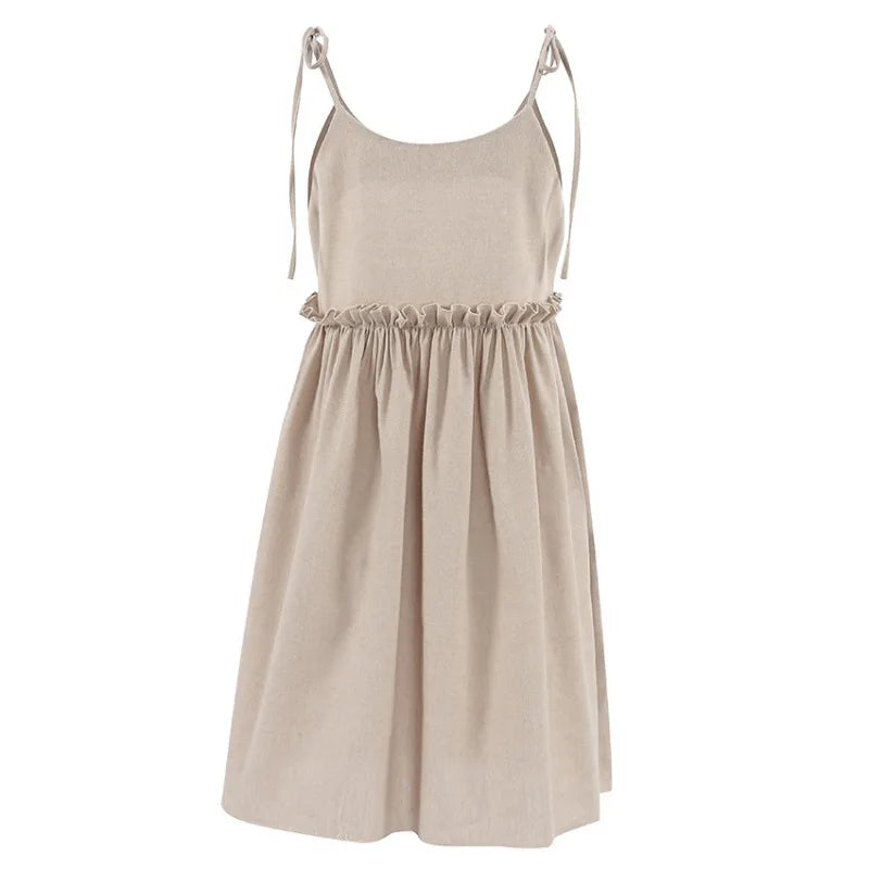 Cotton Linen Summer Camisole Dress