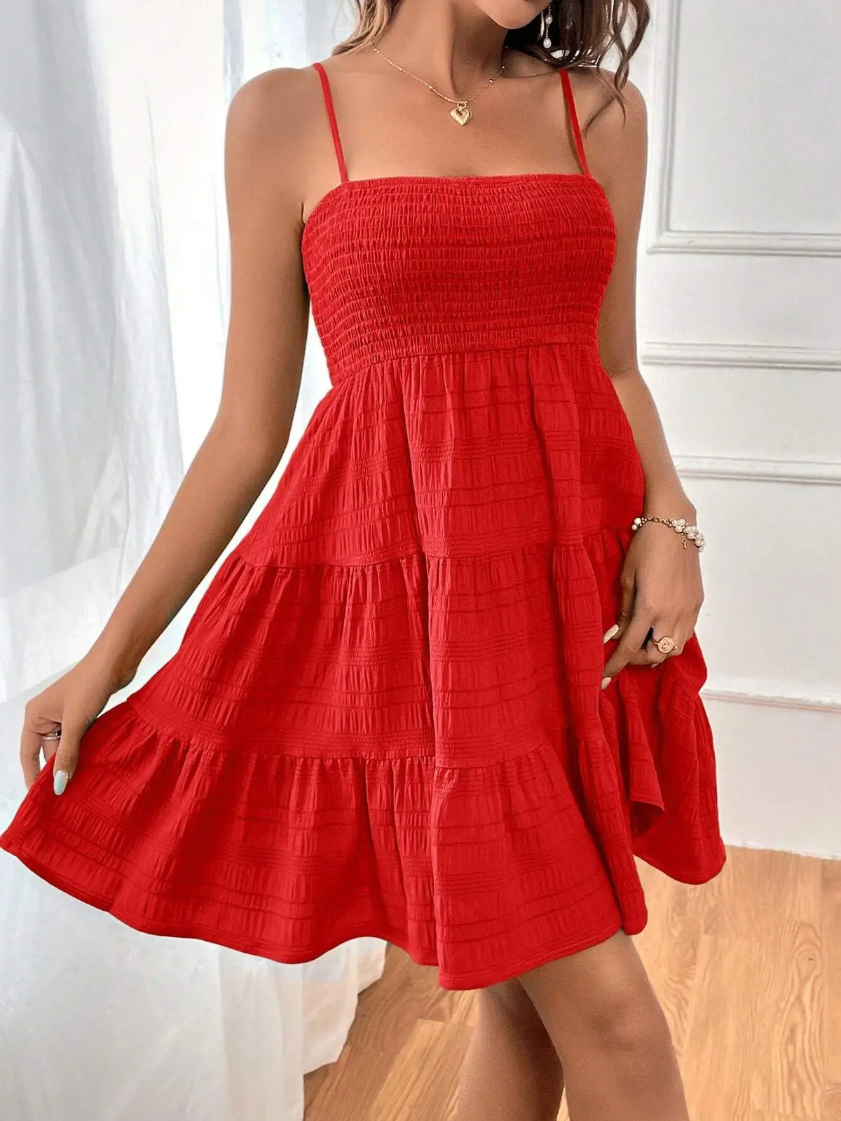Sleeveless Smocked Mini Dress