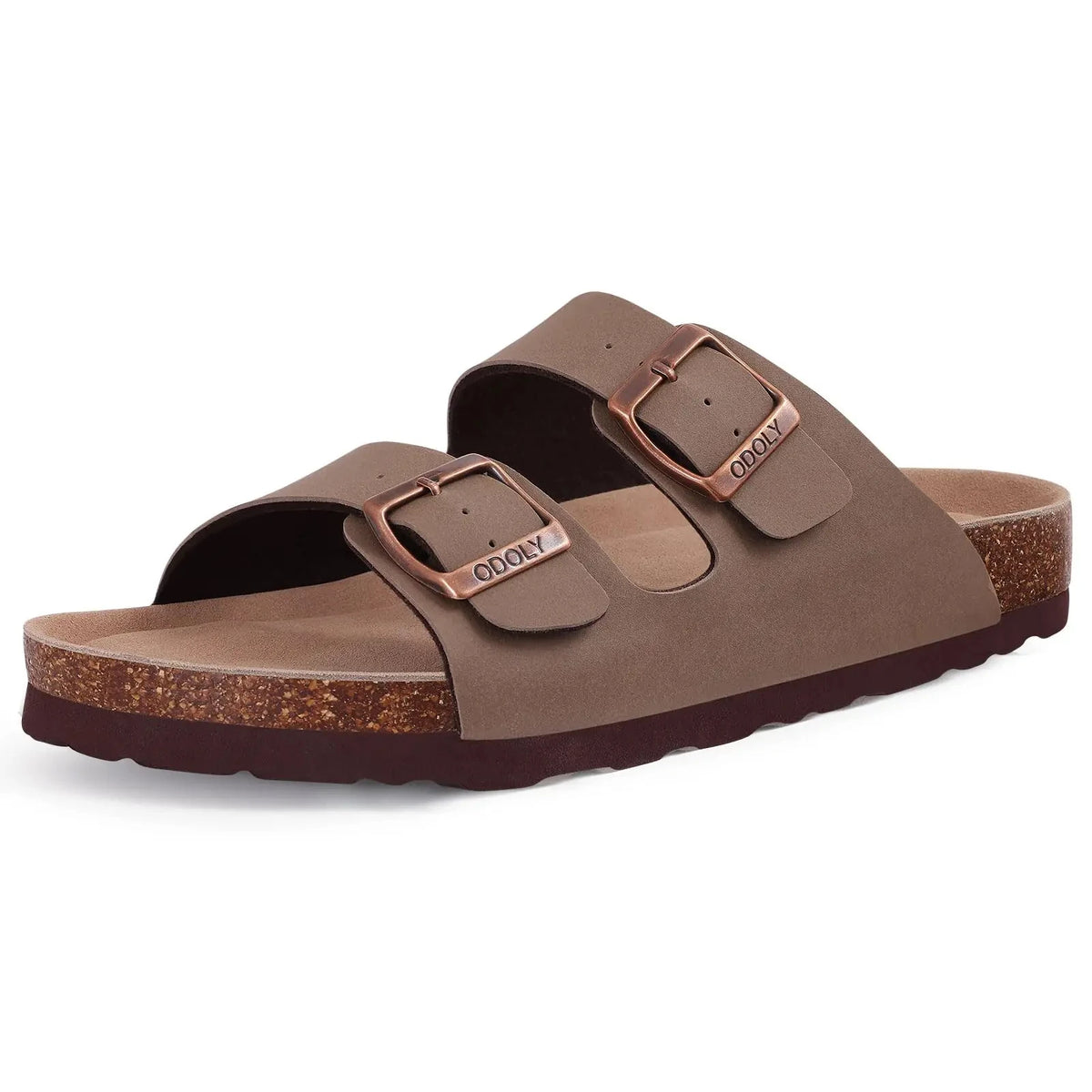 Suede Cork Flat Sandals