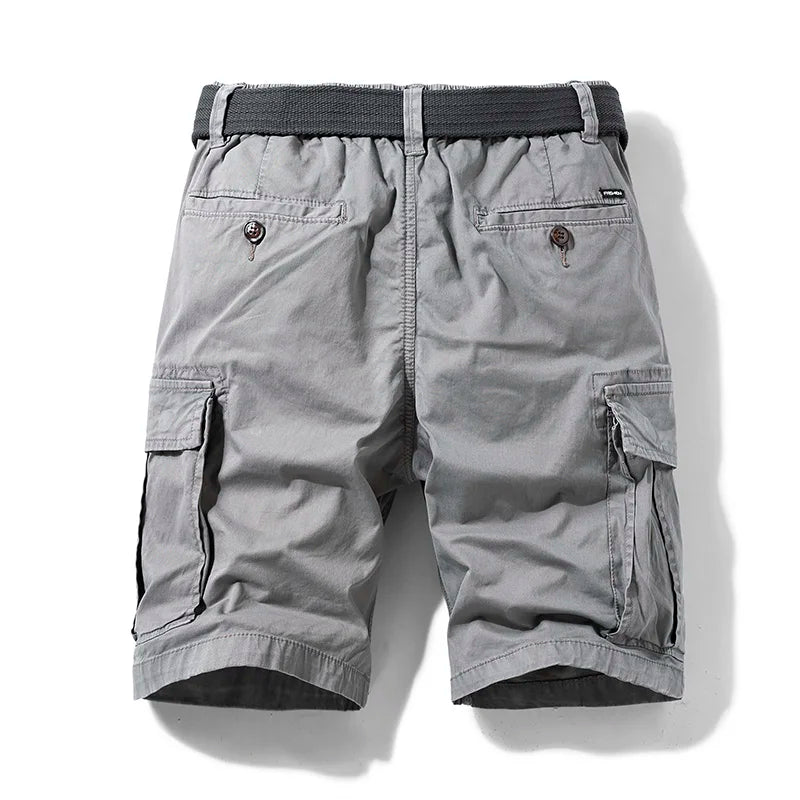Men's cargo shorts - durable cotton with multi-pockets - casual