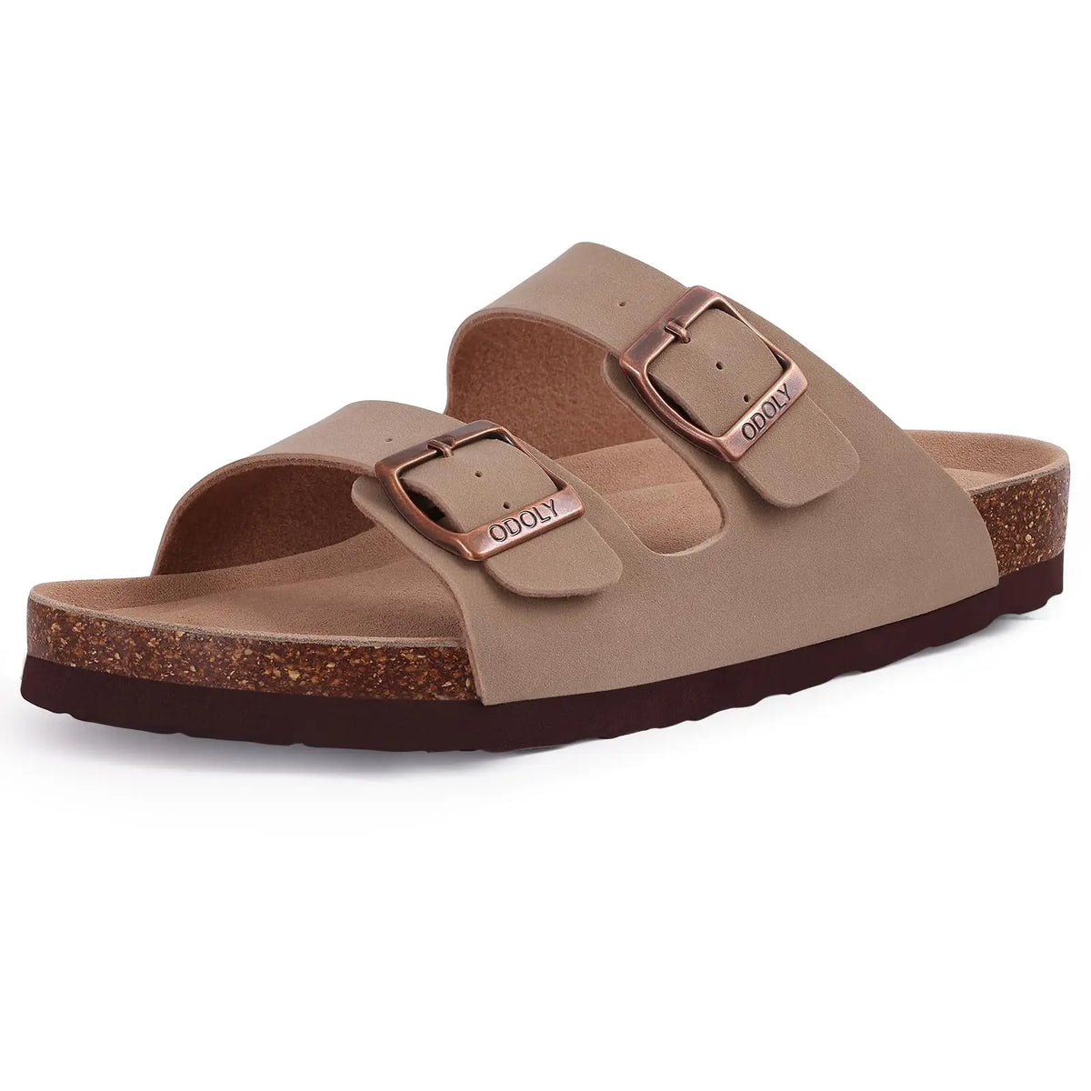 Suede Cork Flat Sandals