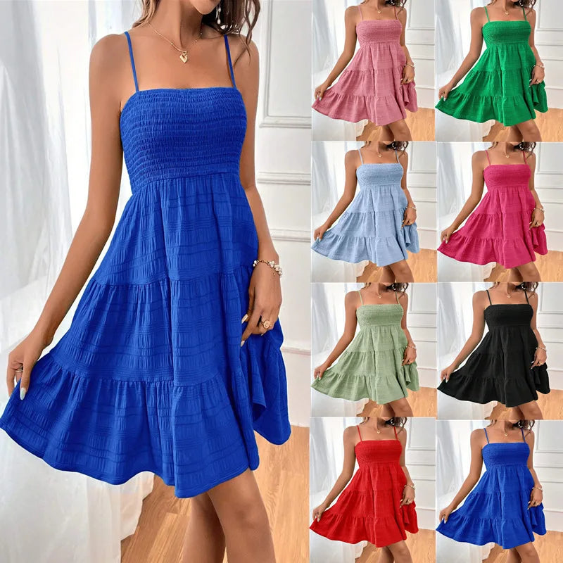 Sleeveless Smocked Mini Dress