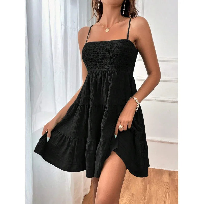 Sleeveless Smocked Mini Dress