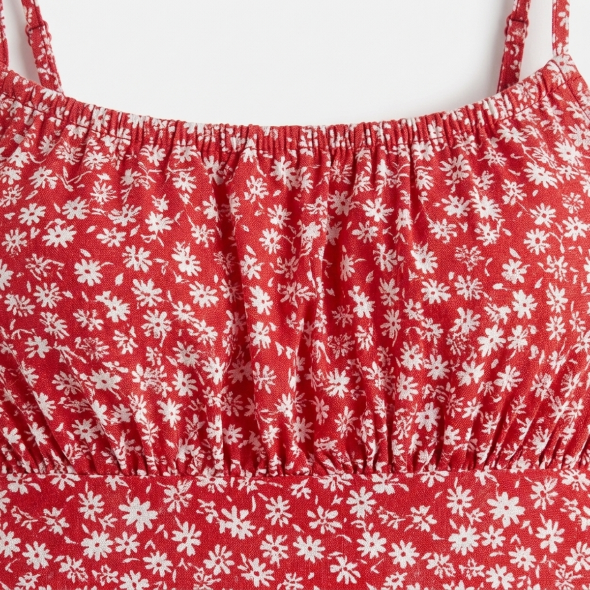 Women's Floral A-Line Mini Dress Ruched Bust Spaghetti Strap Side Cutout Sundress