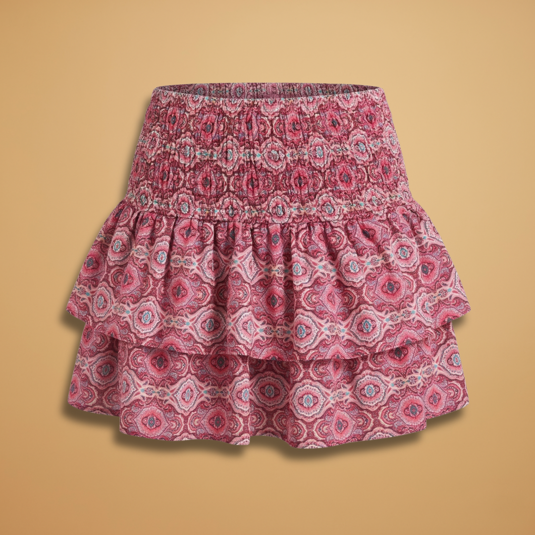 Women's maxi skirt - flowing A-line long skirt with elasticated waistband | daily