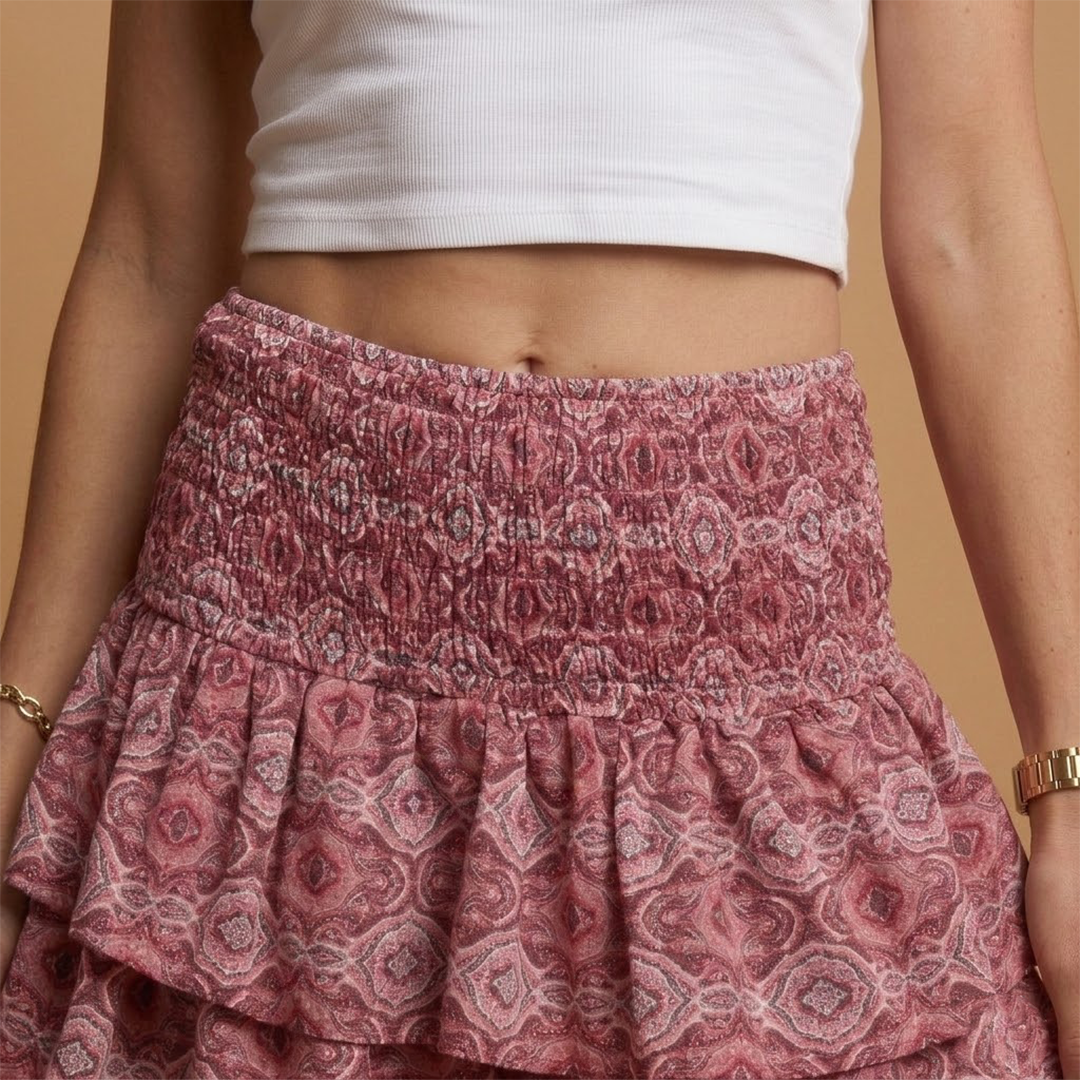 Women's maxi skirt - flowing A-line long skirt with elasticated waistband | daily