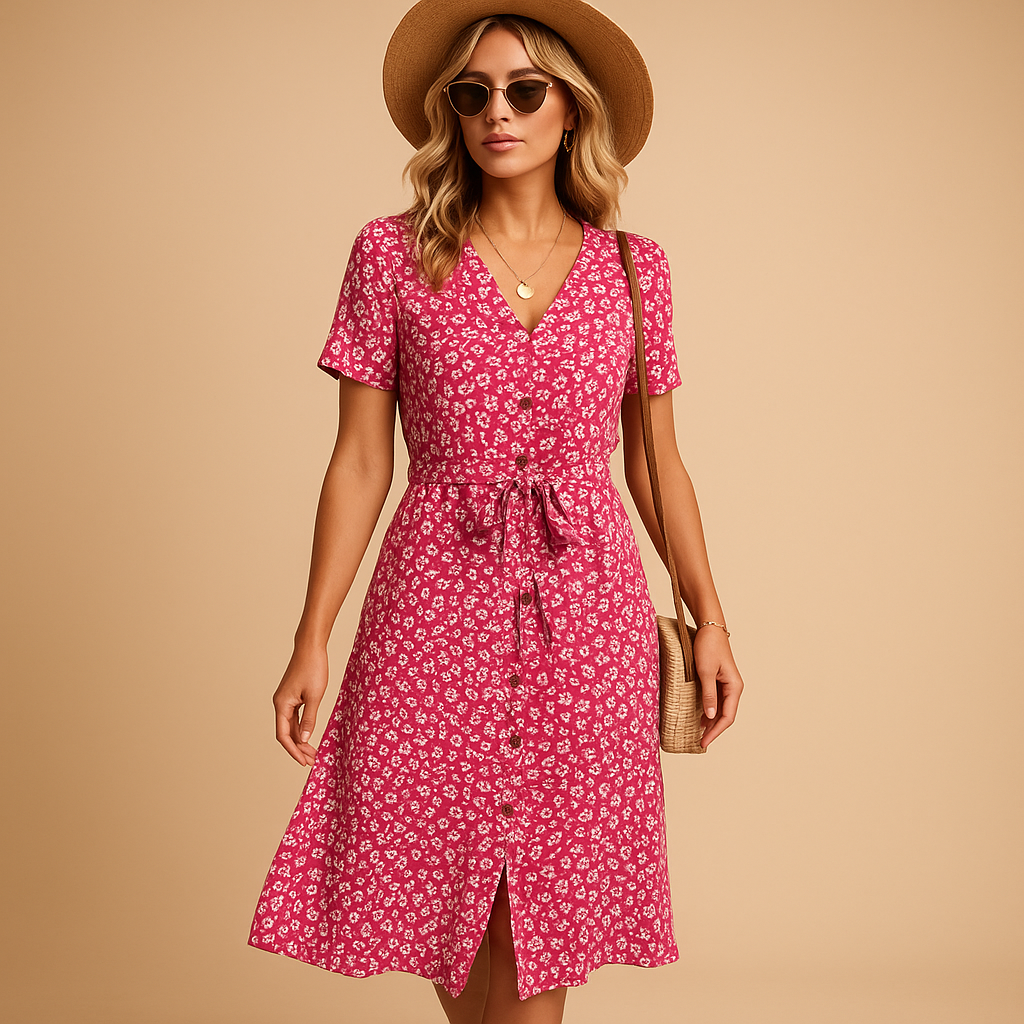 Button Down Midi Dress