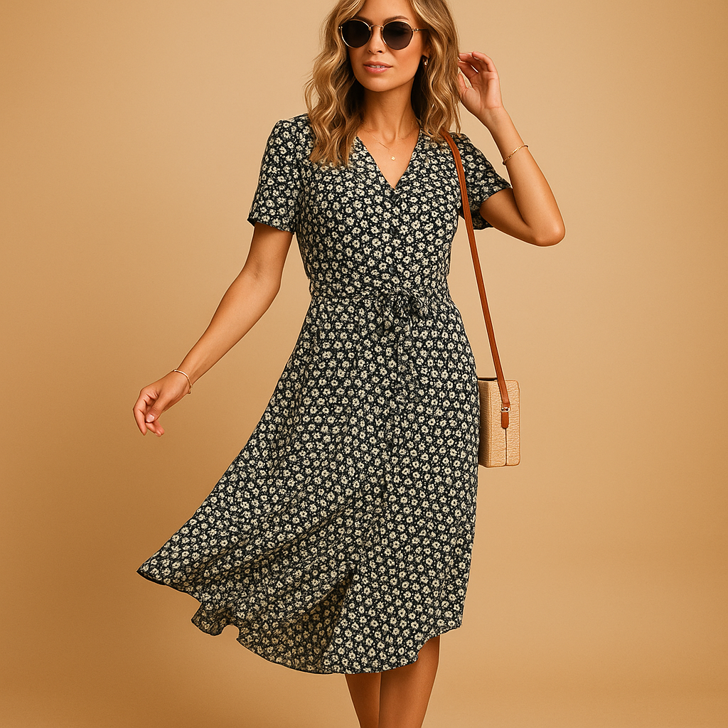 Button Down Midi Dress