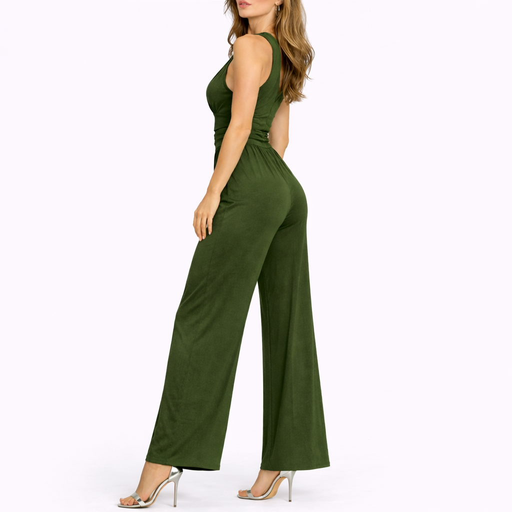 Sleeveless Wide Leg Jumpsuit