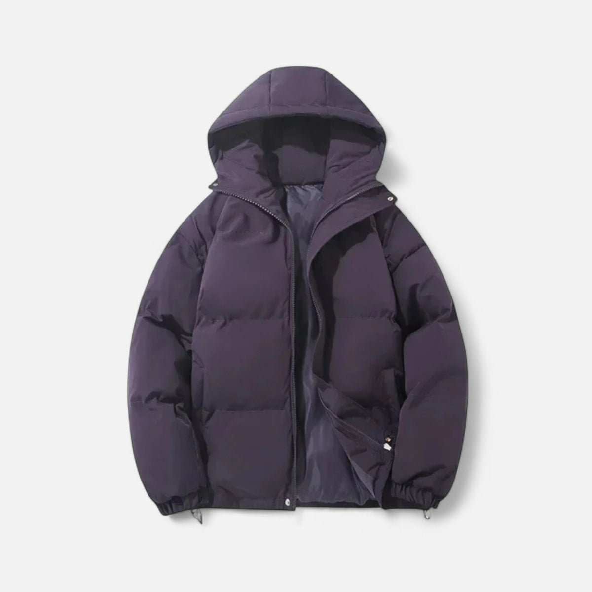 Veroux Mode | Men’s Puffer Jacket – Hooded Cotton Winter Elegance