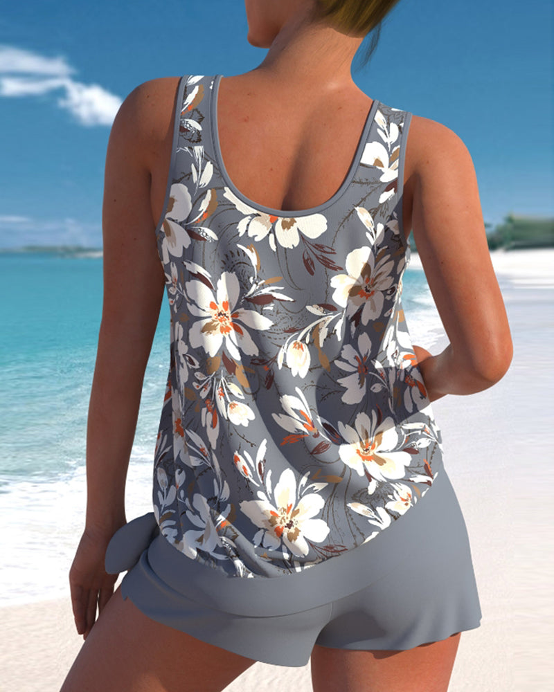 Women's tankini swimsuit - loose fit two-piece bathing suit for beach