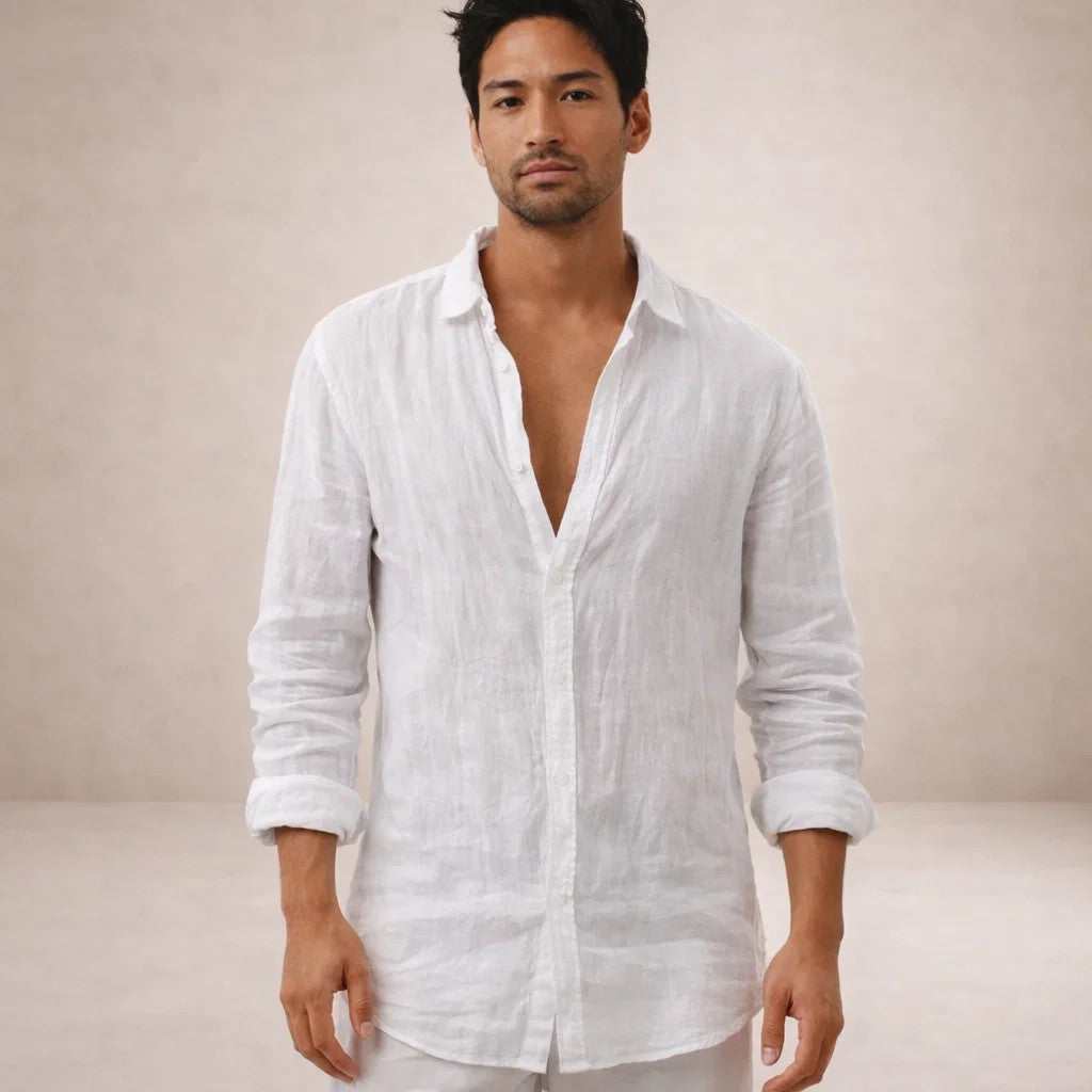 Men's Regular Fit Linen Shirt