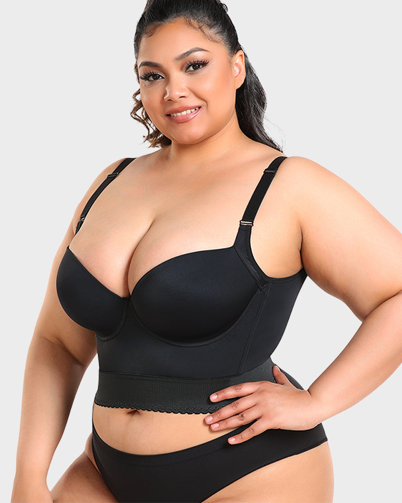 Women's Longline Push-Up Shaping Bra