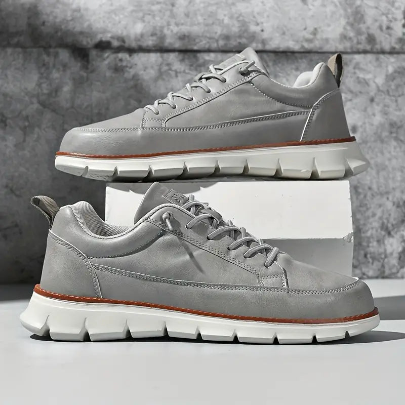 Men's sneakers | leather cushioned sole - casual daily