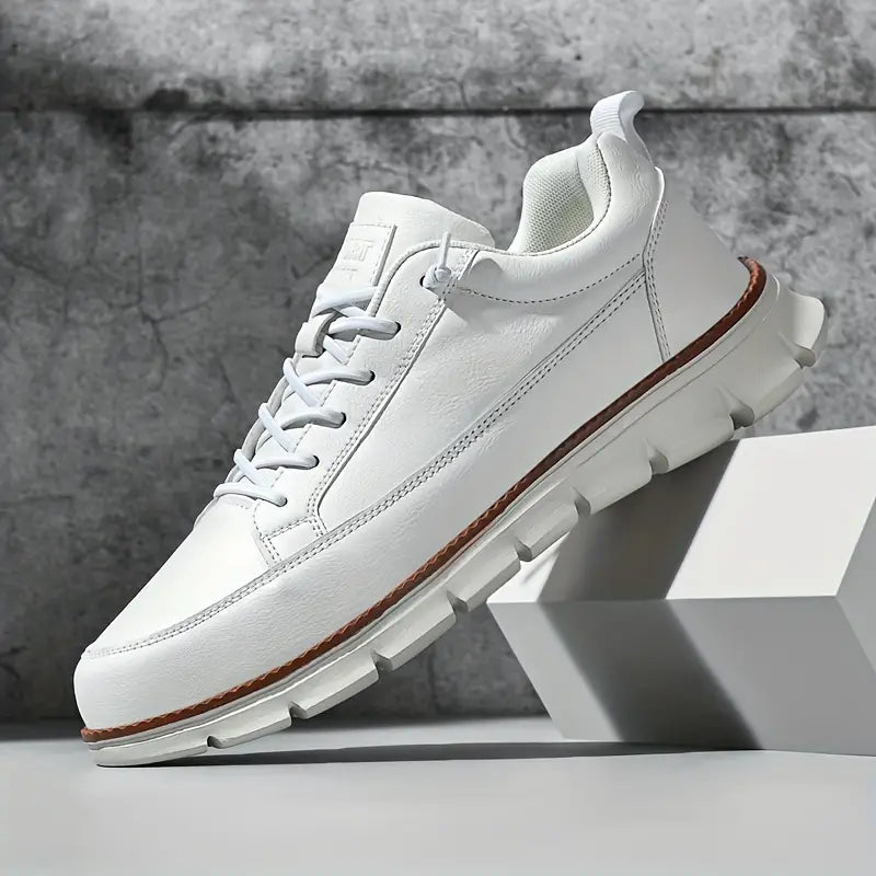 Men's sneakers | leather cushioned sole - casual daily