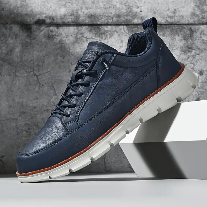 Men's sneakers | leather cushioned sole - casual daily