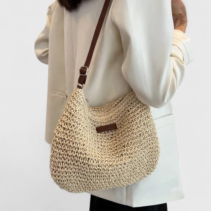 Woven Straw Crossbody Shoulder Bag