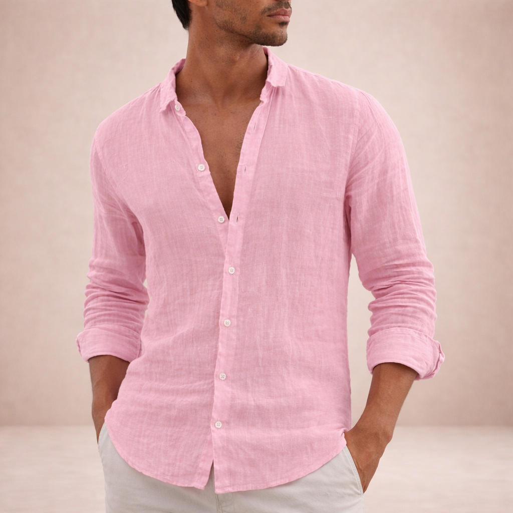 Men's Regular Fit Linen Shirt