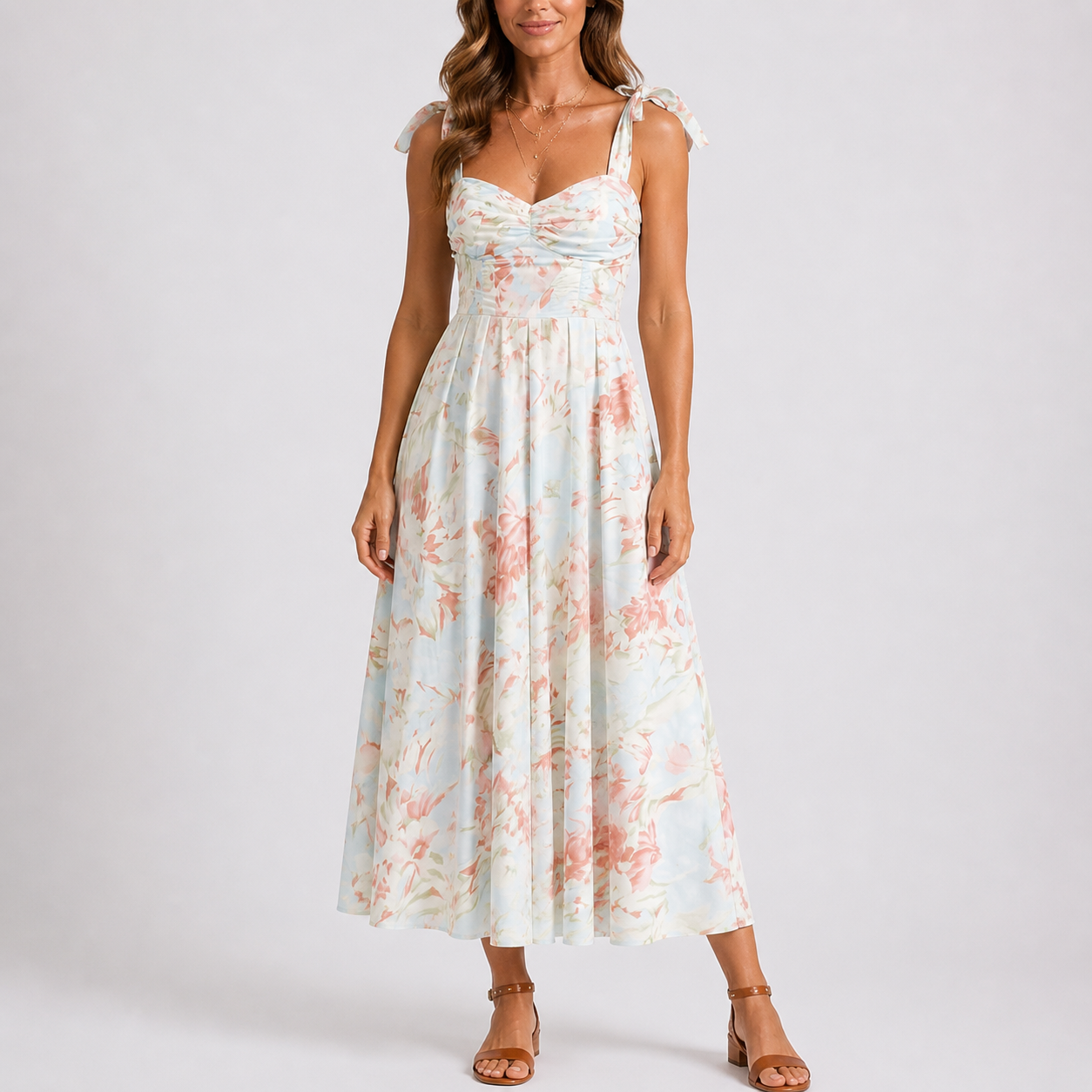 Floral Priint Midi Dress