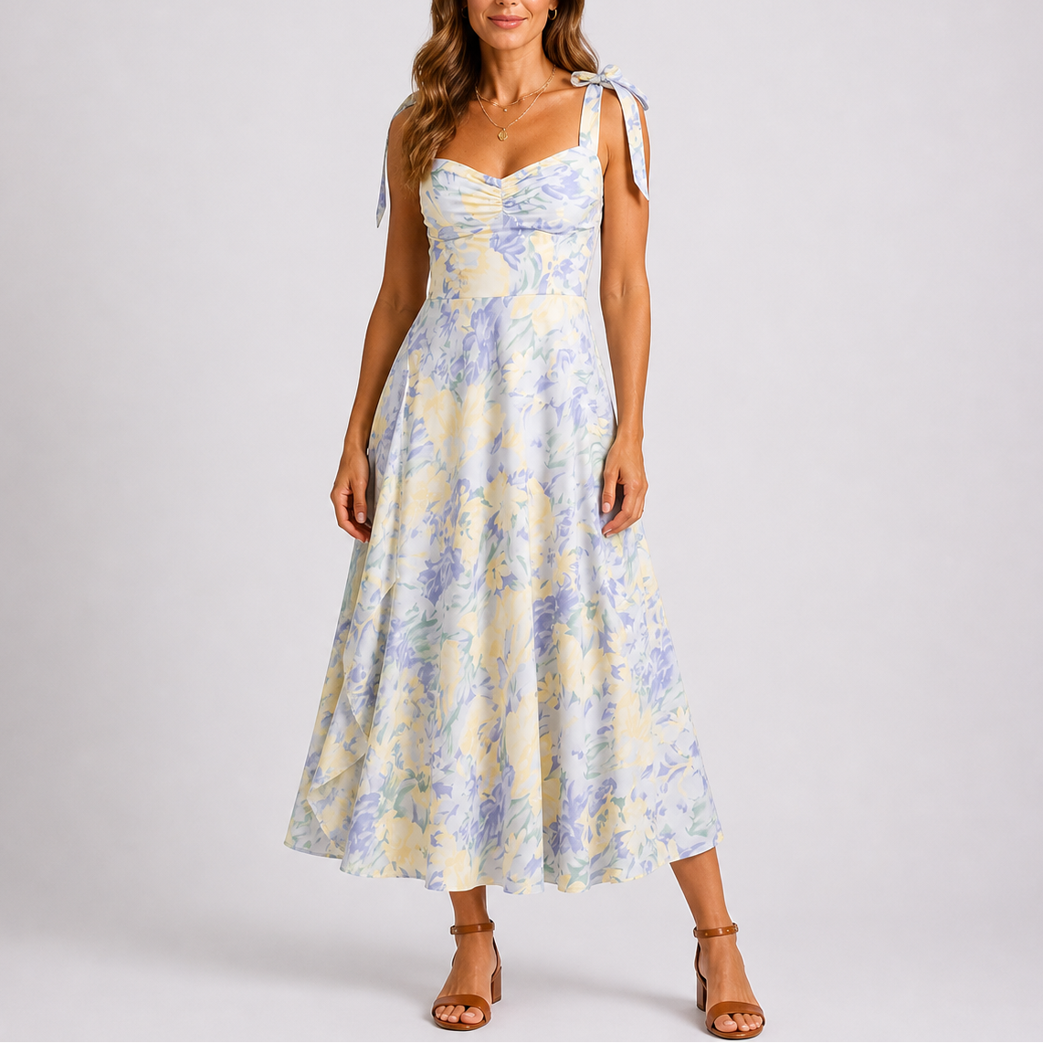 Floral Priint Midi Dress