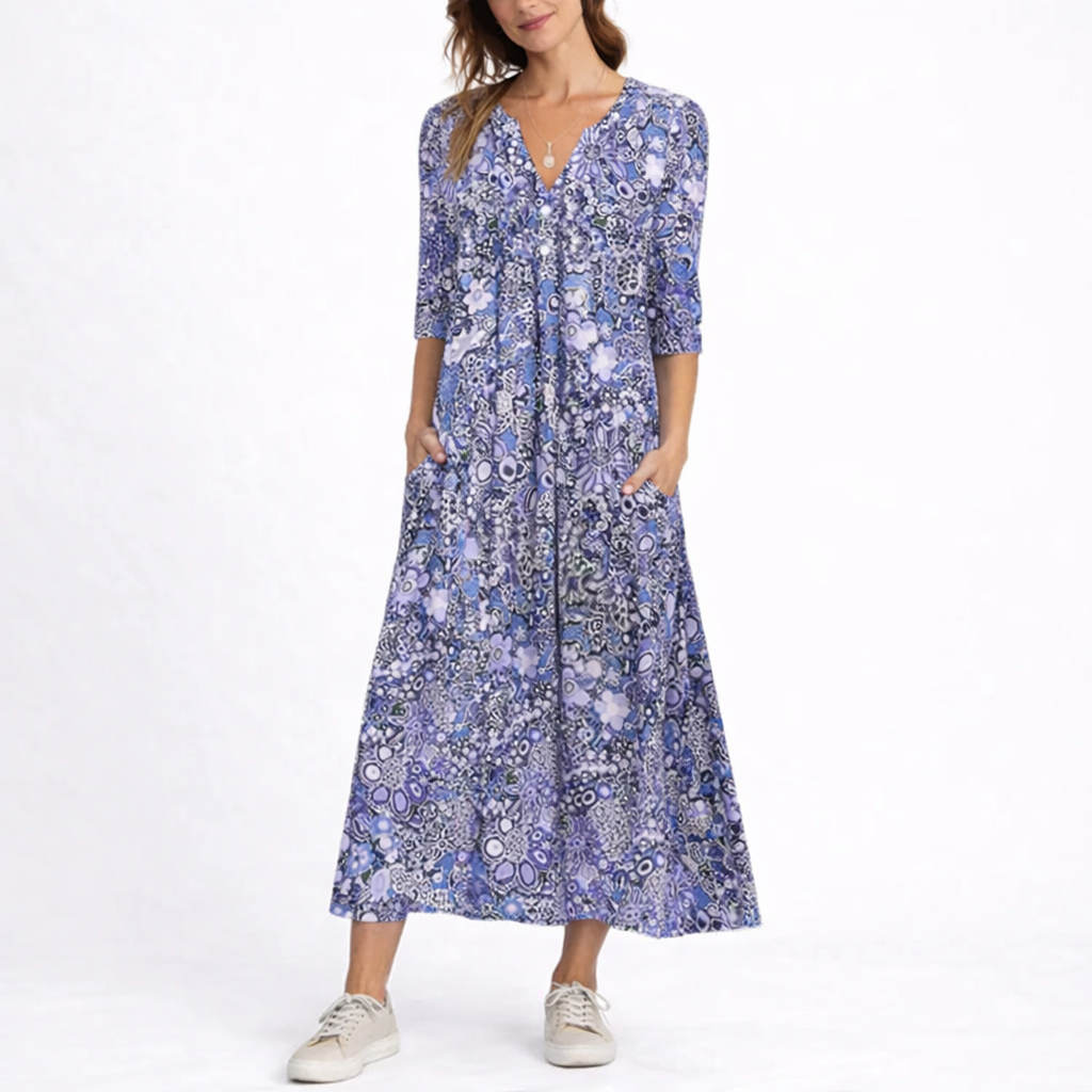 Floral Print Midii Dress