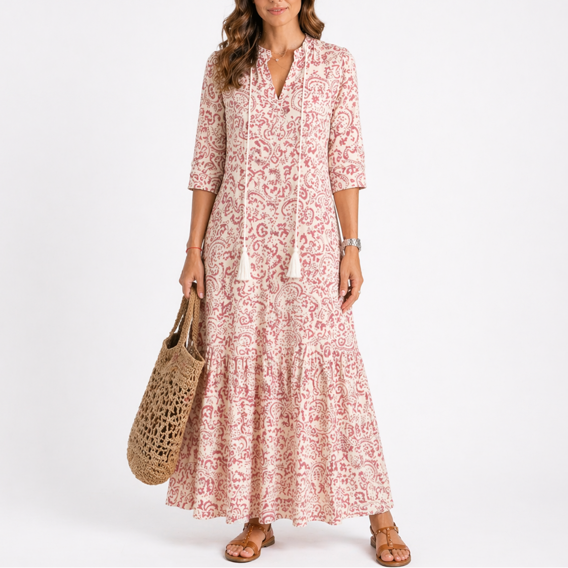 Midi Floral Print Dress