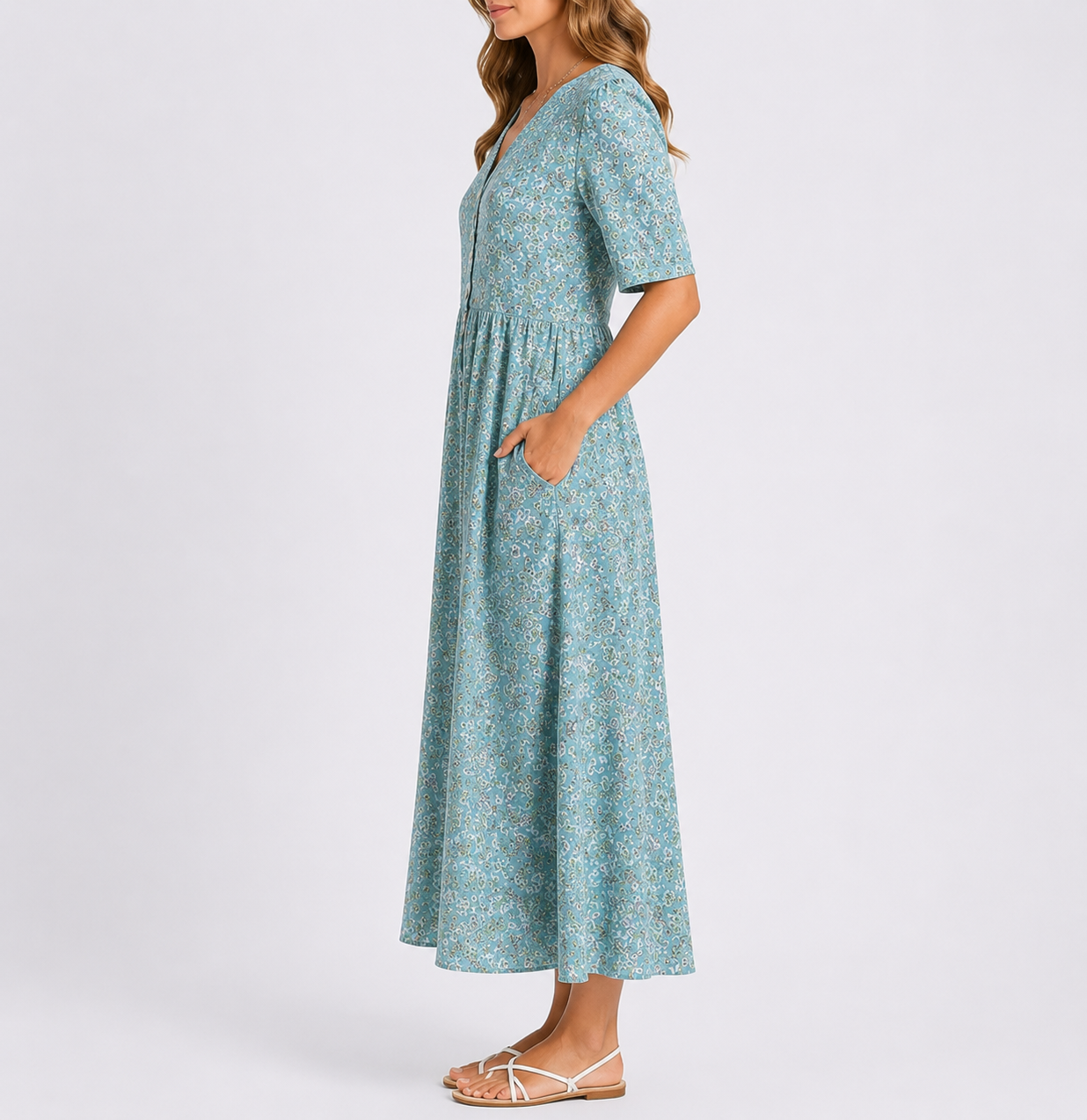 Floral Print Midi Dress