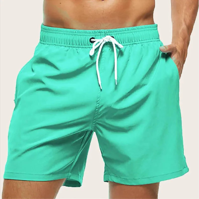 Quick-Dry Elastic Waist Swim Trunks