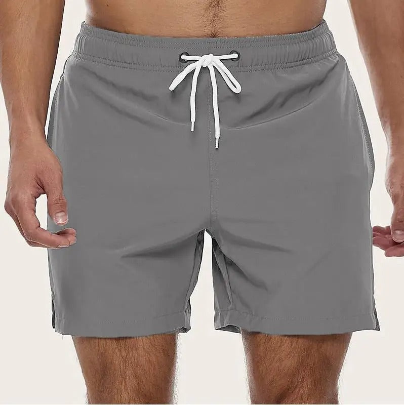 Quick-Dry Elastic Waist Swim Trunks