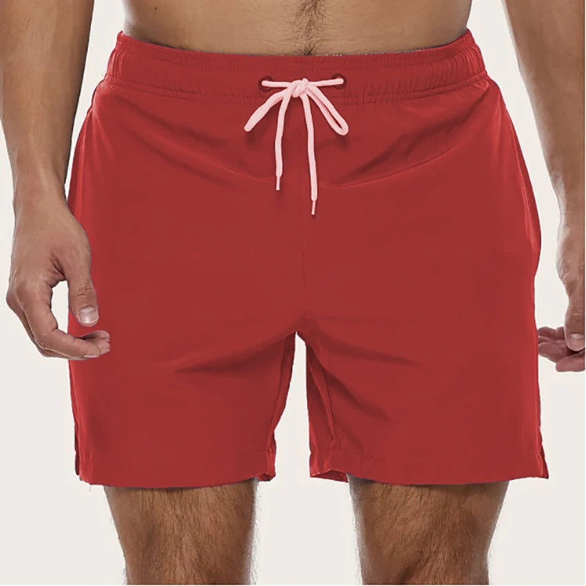 Quick-Dry Elastic Waist Swim Trunks